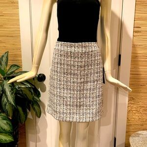 RACHEL ZOE Chic Tweed Skirt - Black and White size 2 NWT